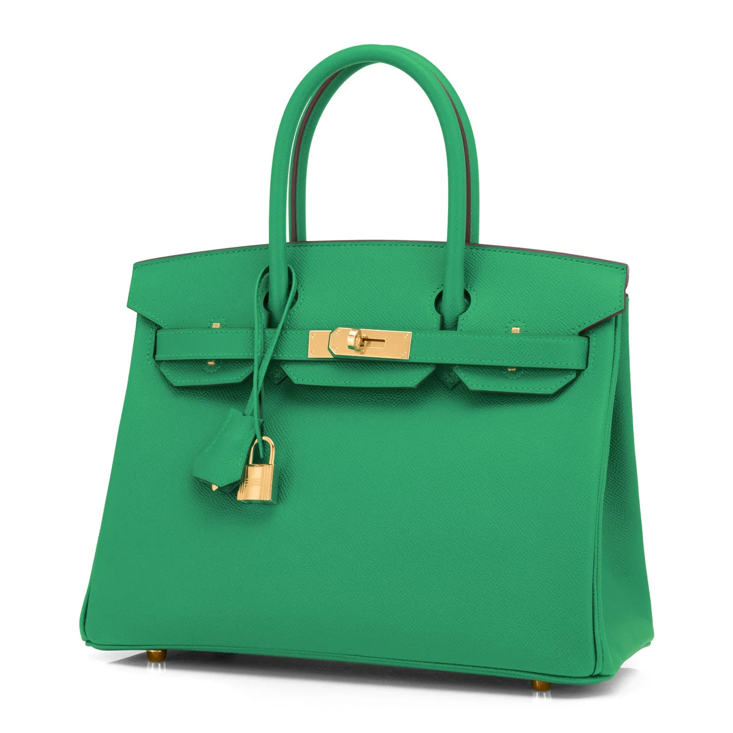 Hermes Birkin 30 Cactus Emerald Green Epsom Gold Bag