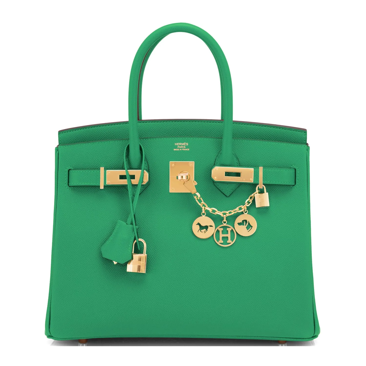 Hermes Birkin 30 Cactus Emerald Green Epsom Gold Bag