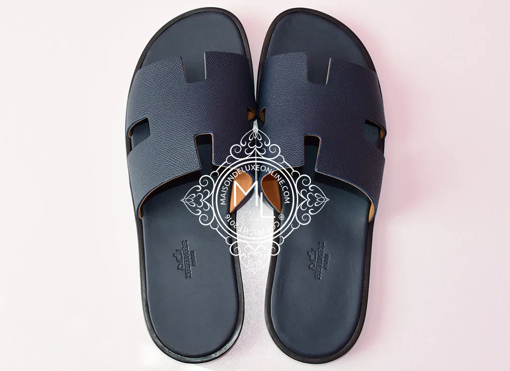 Hermes Men's Navy Blue Izmir Sandal 44 Shoes