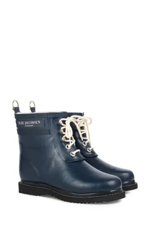 Ilse Jacobsen Rubber Short Lace Up Boot Rub2