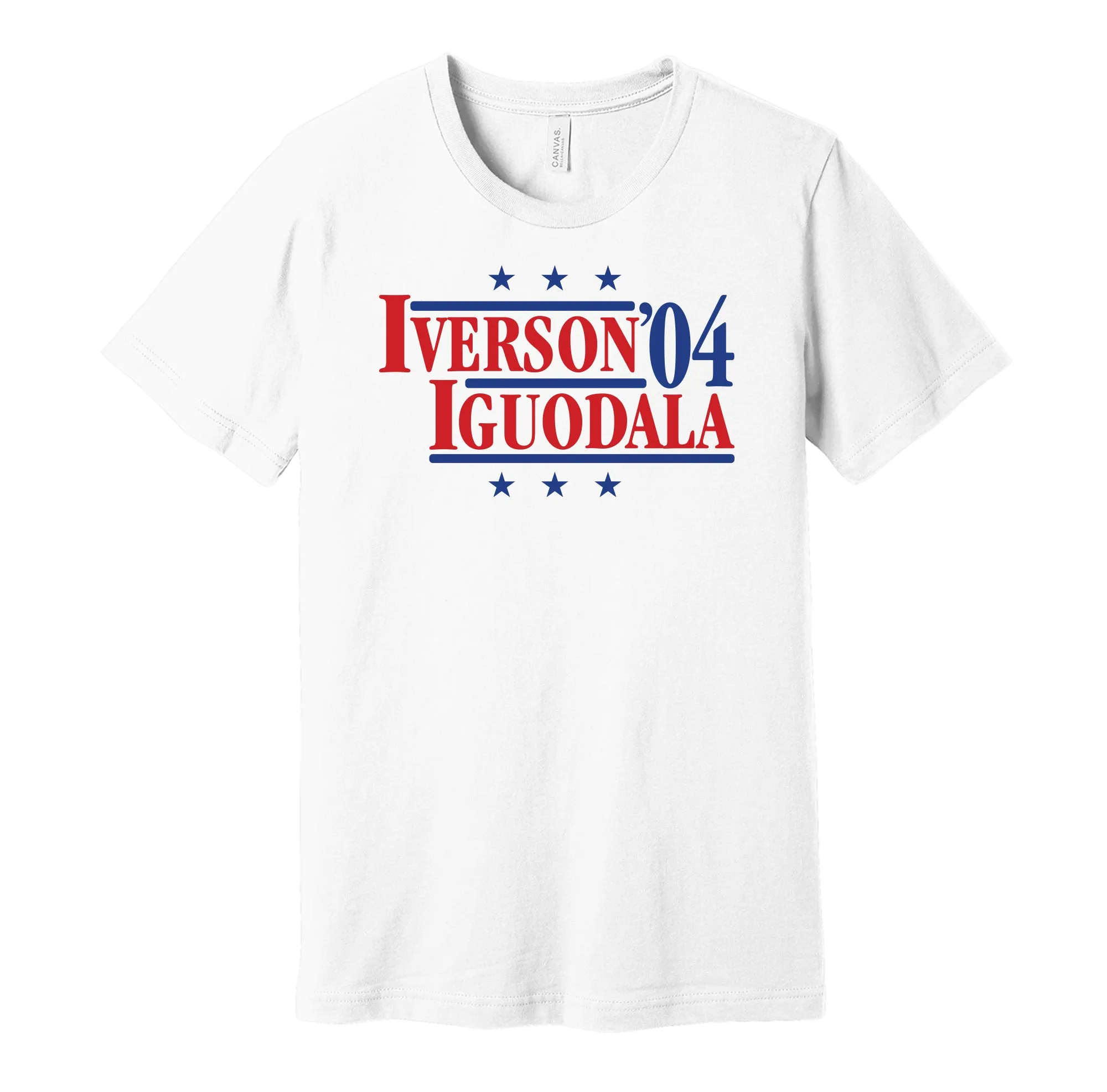 Iverson & Iguodala '04 - Philadelphia Basketball Legends Political Campaign Parody T-Shirt - Hyper Than Hype Shirts