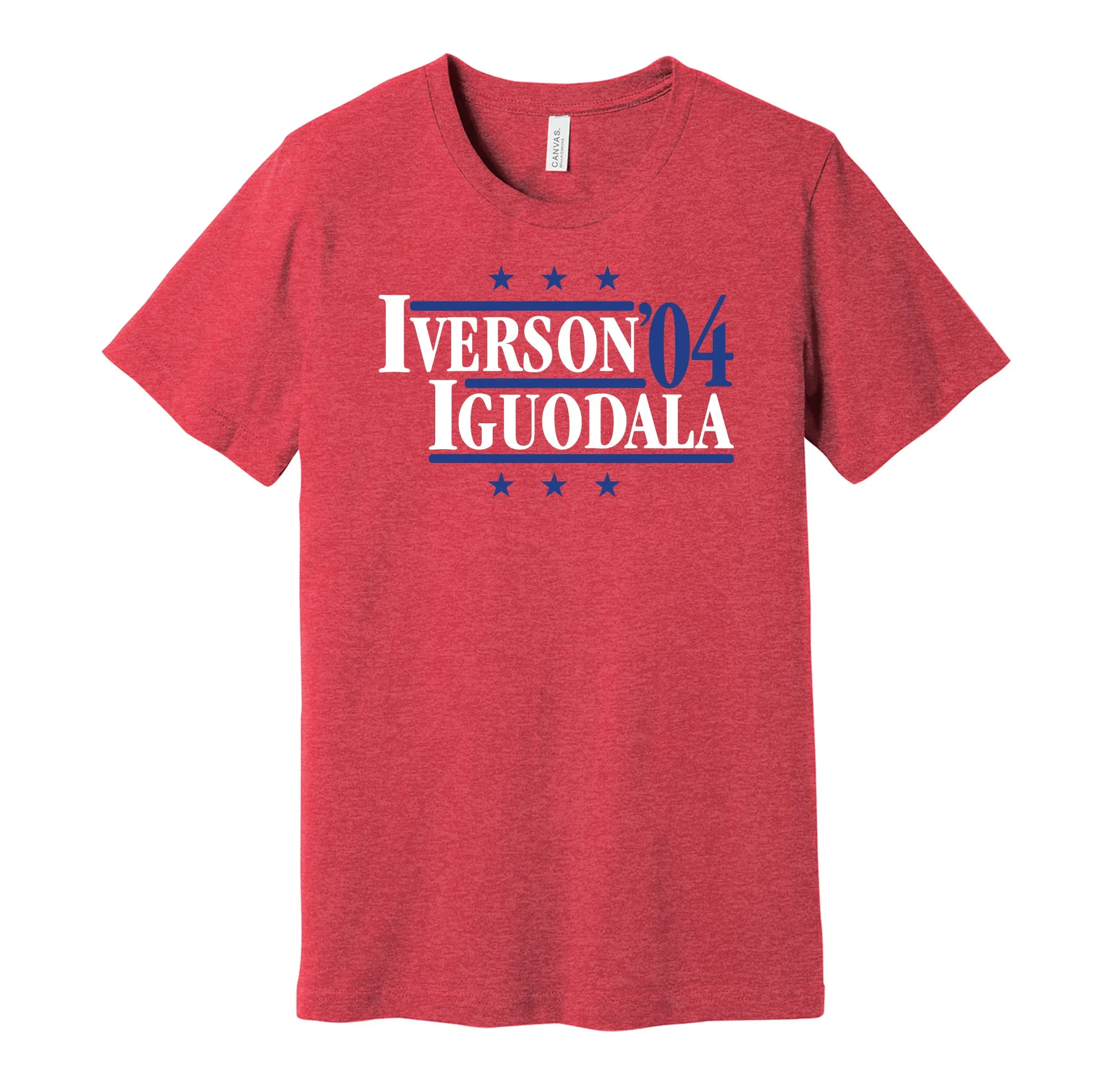 Iverson & Iguodala '04 - Philadelphia Basketball Legends Political Campaign Parody T-Shirt - Hyper Than Hype Shirts