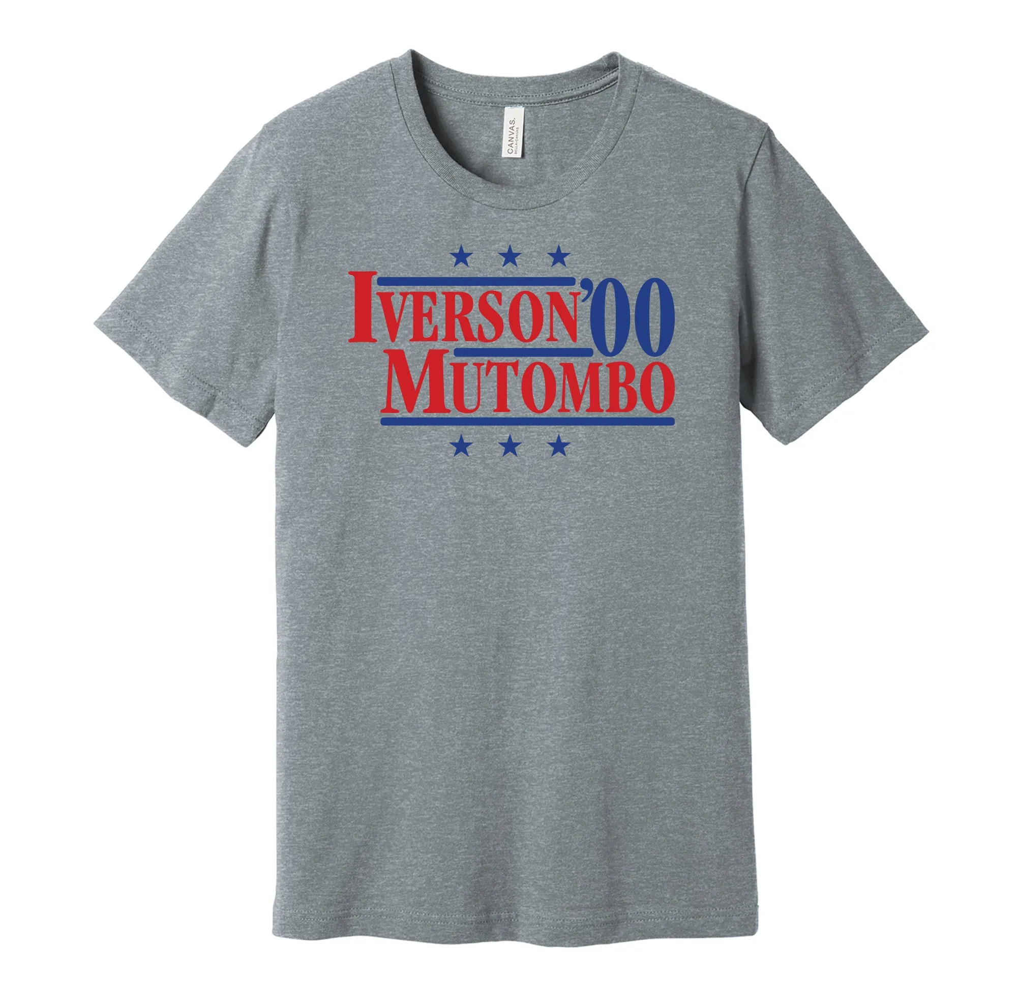 Iverson & Mutombo '00 - Philadelphia Basketball Legends Political Campaign Parody T-Shirt - Hyper Than Hype Shirts