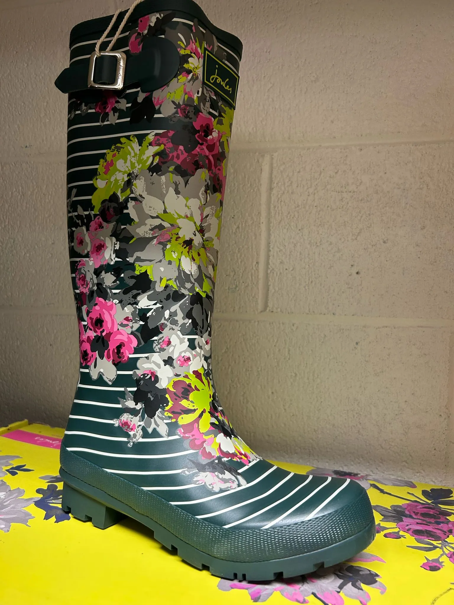 Joules Welly Print Women's Rubber Rain Boots Waterproof
