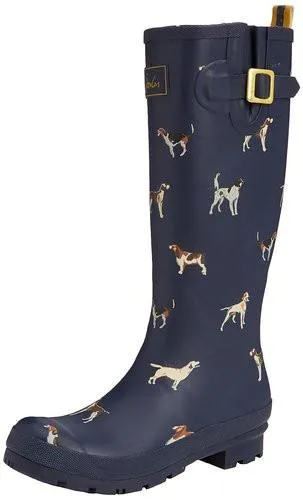 Joules Welly Print Women's Rubber Rain Boots Waterproof