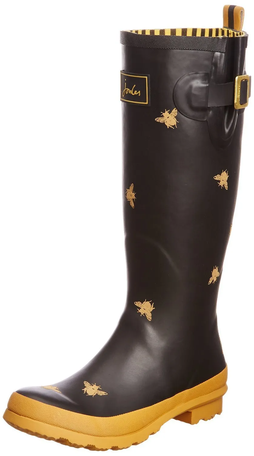 Joules Welly Print Women's Rubber Rain Boots Waterproof