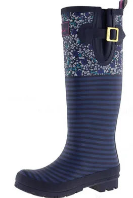 Joules Welly Print Women's Rubber Rain Boots Waterproof