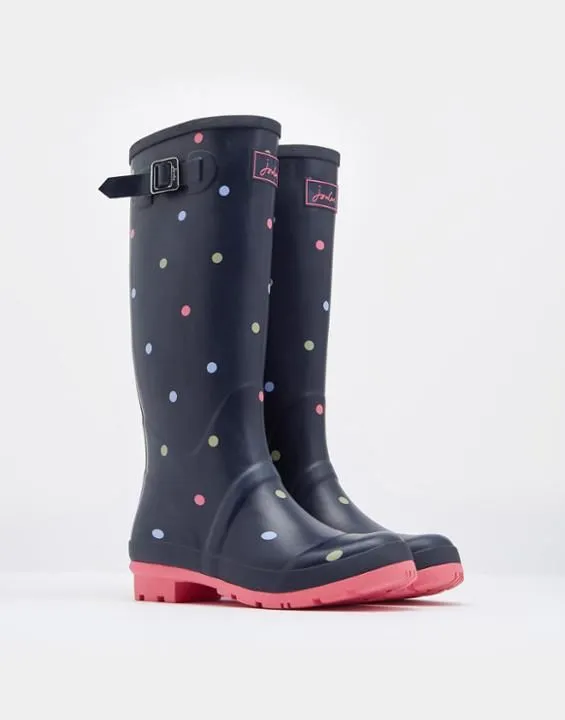 Joules Welly Print Women's Rubber Rain Boots Waterproof