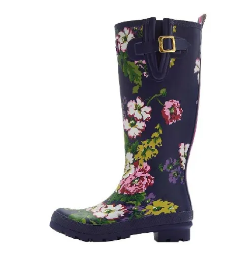Joules Welly Print Women's Rubber Rain Boots Waterproof