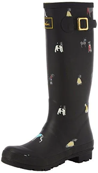 Joules Welly Print Women's Rubber Rain Boots Waterproof