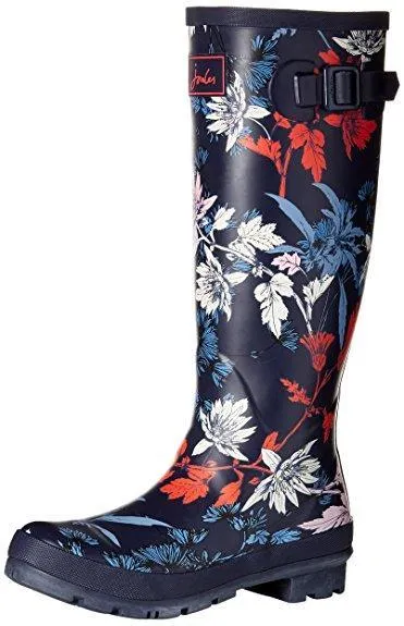 Joules Welly Print Women's Rubber Rain Boots Waterproof