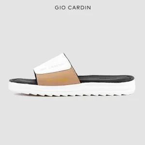 JUDE SLIDES | WHITE / MOCA / WHITE | UNISEX