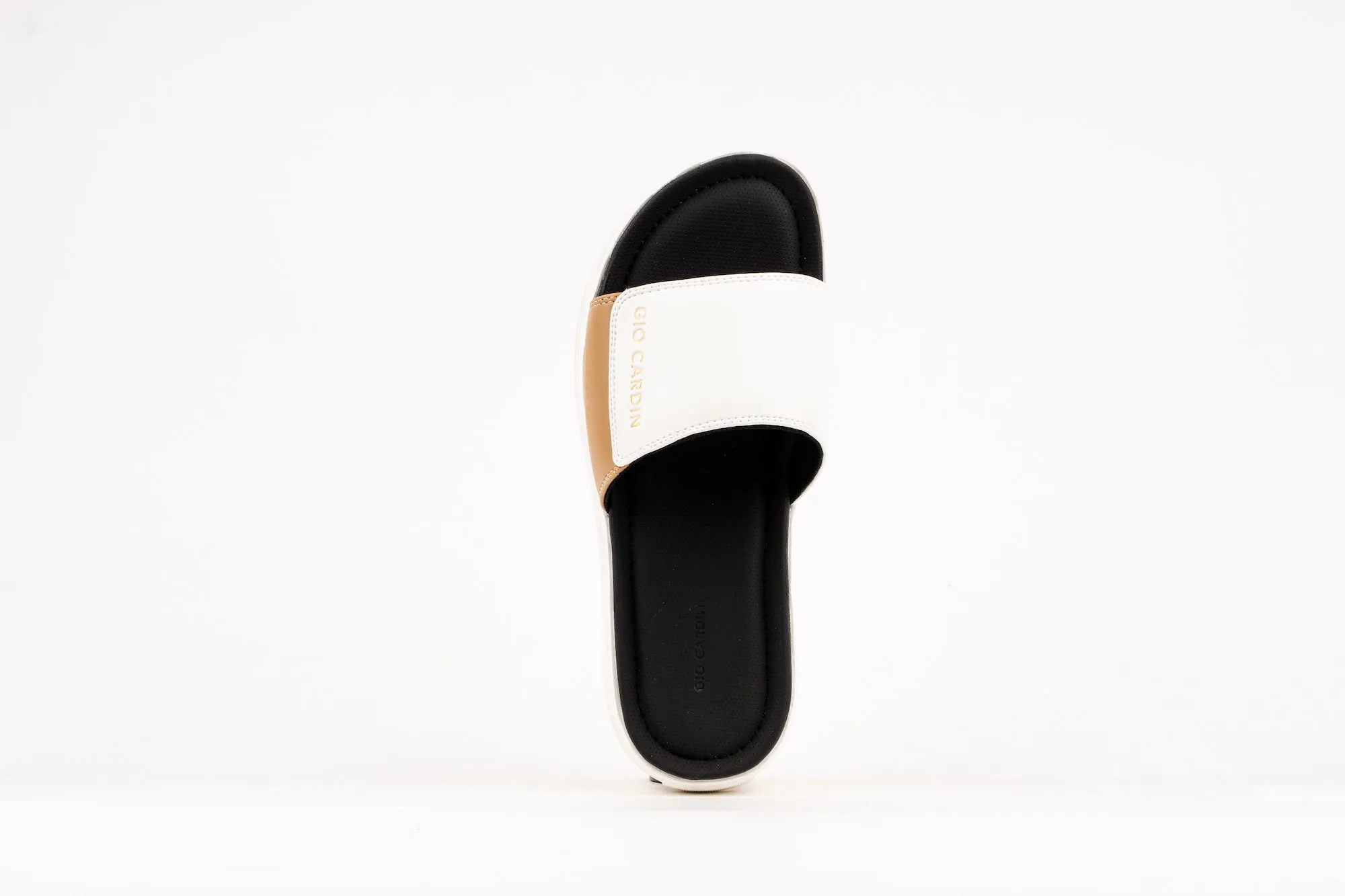 JUDE SLIDES | WHITE / MOCA / WHITE | UNISEX