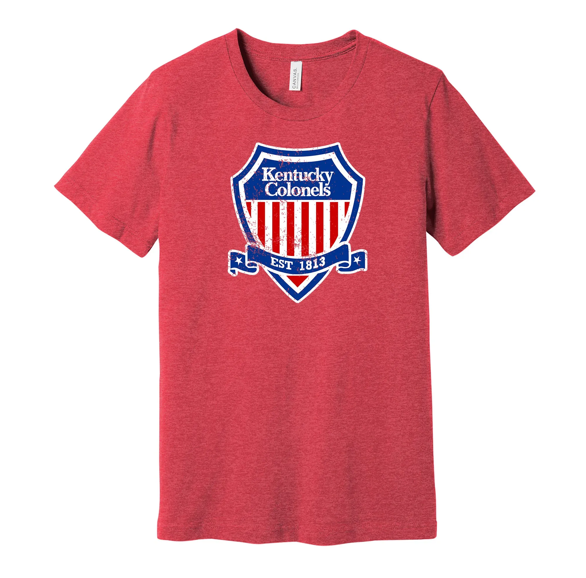 Kentucky Colonels Shield Distressed Logo Shirt - Defunct Sports Team - Celebrate Louisville Heritage and History - Hyper Than Hype
