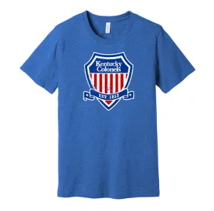 Kentucky Colonels Shield Distressed Logo Shirt - Defunct Sports Team - Celebrate Louisville Heritage and History - Hyper Than Hype