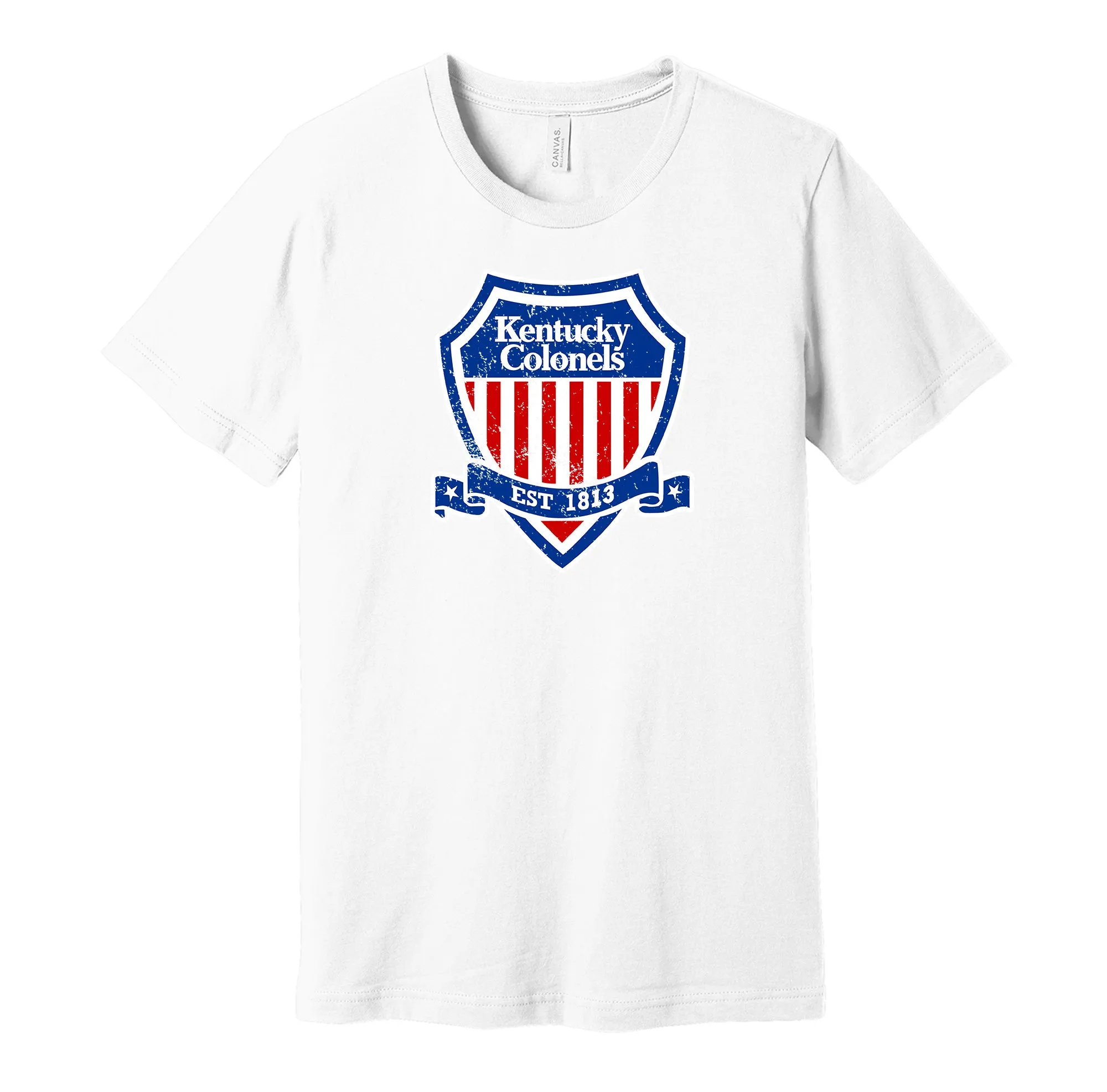 Kentucky Colonels Shield Distressed Logo Shirt - Defunct Sports Team - Celebrate Louisville Heritage and History - Hyper Than Hype
