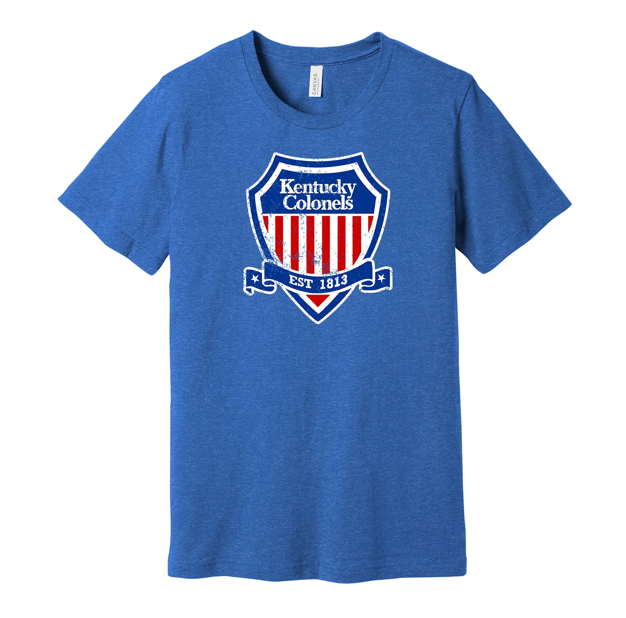 Kentucky Colonels Shield Distressed Logo Shirt - Defunct Sports Team - Celebrate Louisville Heritage and History - Hyper Than Hype
