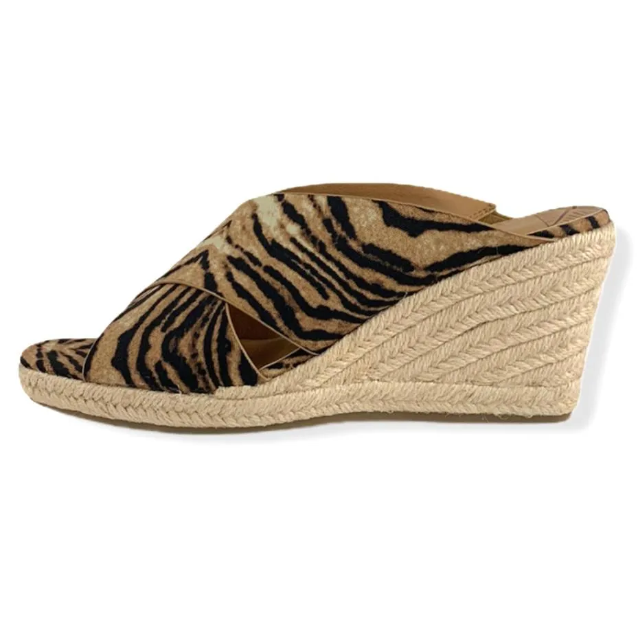 KLORY Women's Espadrille Wedge Heel Slip On Sandals