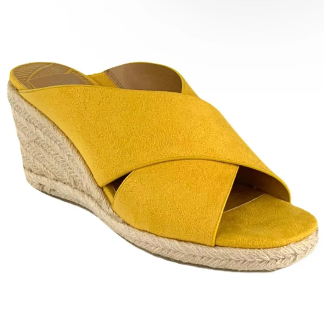 KLORY Women's Espadrille Wedge Heel Slip On Sandals