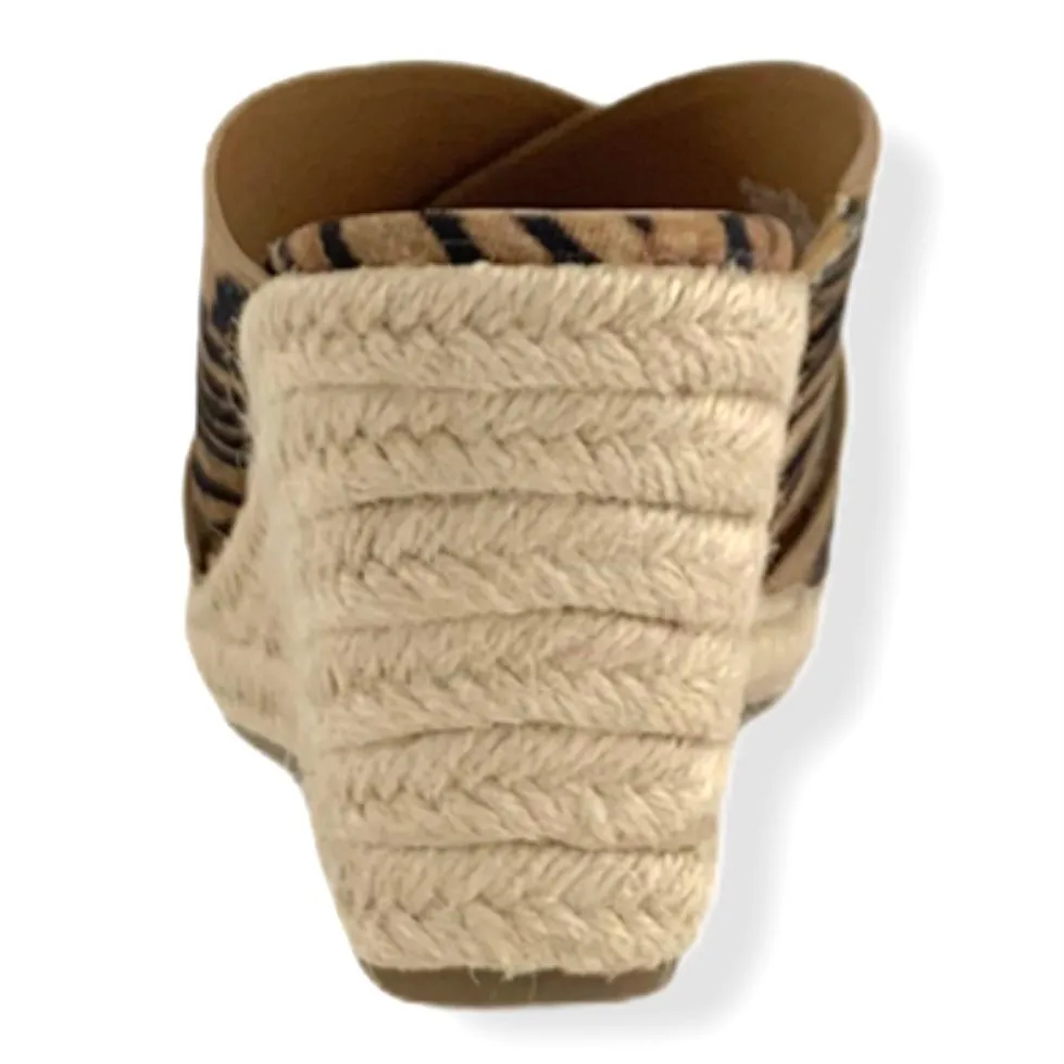 KLORY Women's Espadrille Wedge Heel Slip On Sandals