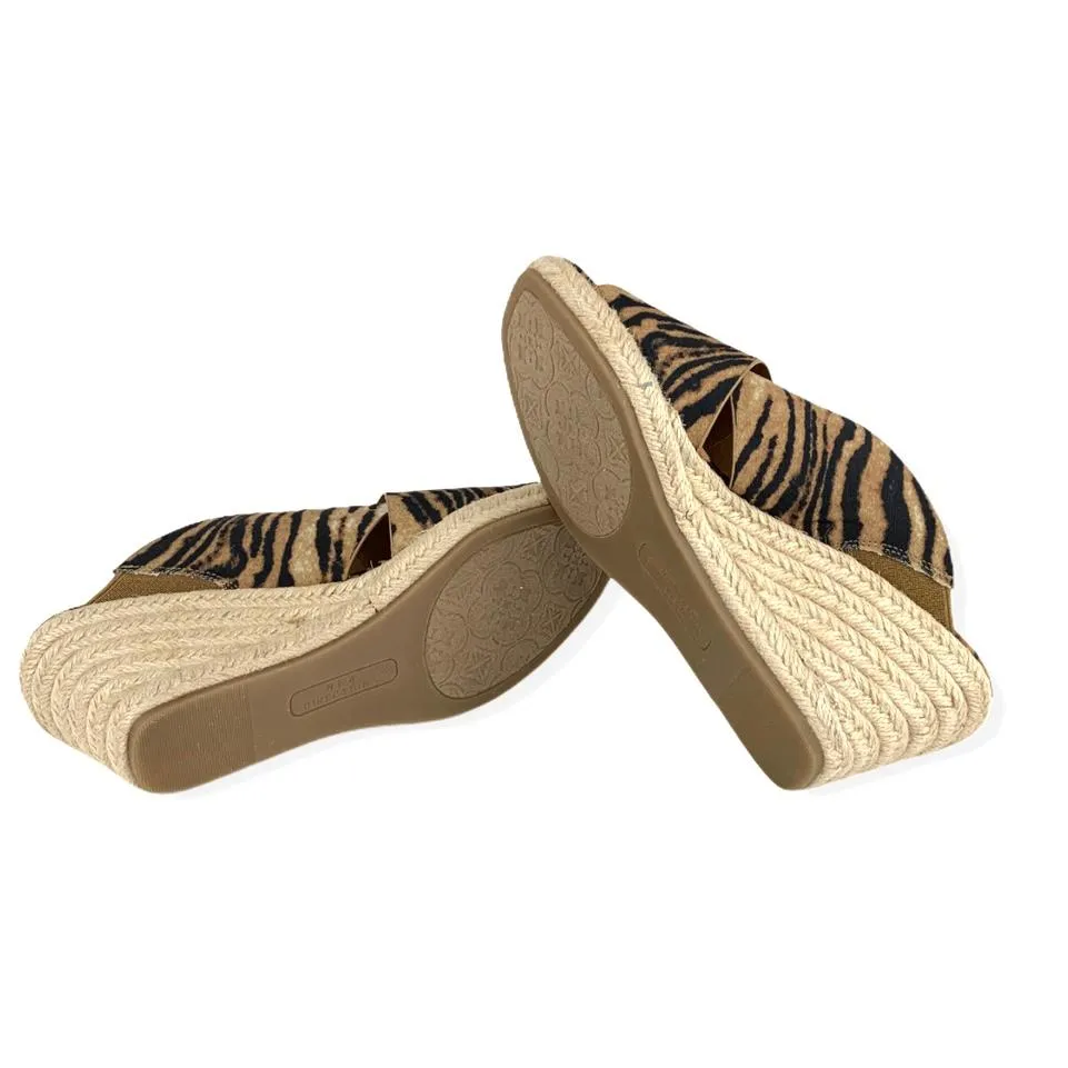 KLORY Women's Espadrille Wedge Heel Slip On Sandals