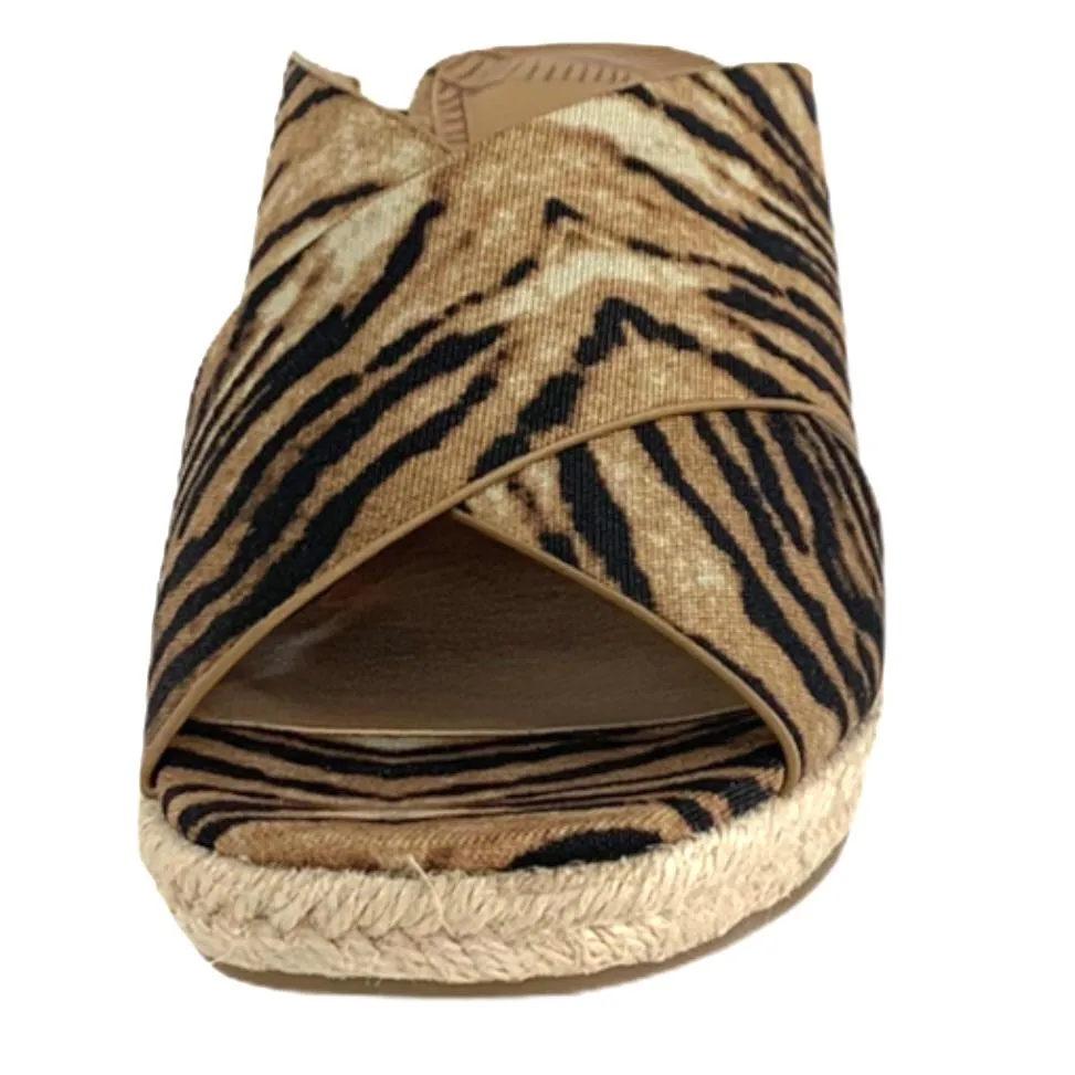 KLORY Women's Espadrille Wedge Heel Slip On Sandals
