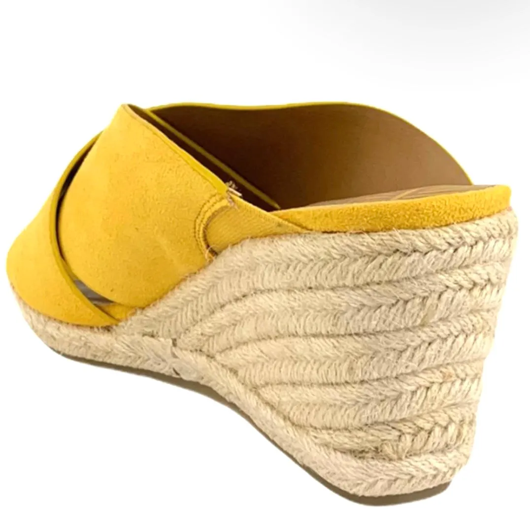 KLORY Women's Espadrille Wedge Heel Slip On Sandals