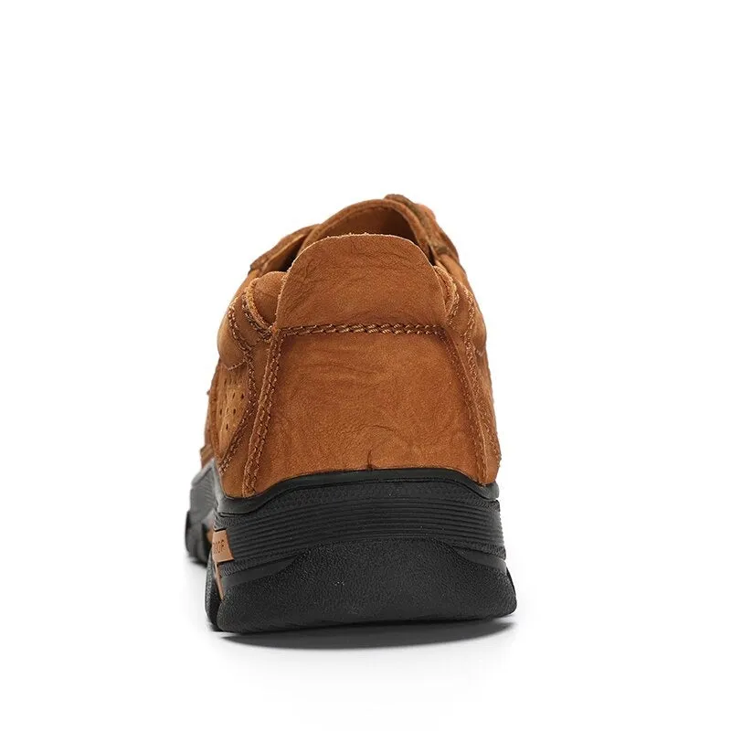 Leather Men Flats Loafers Shoes