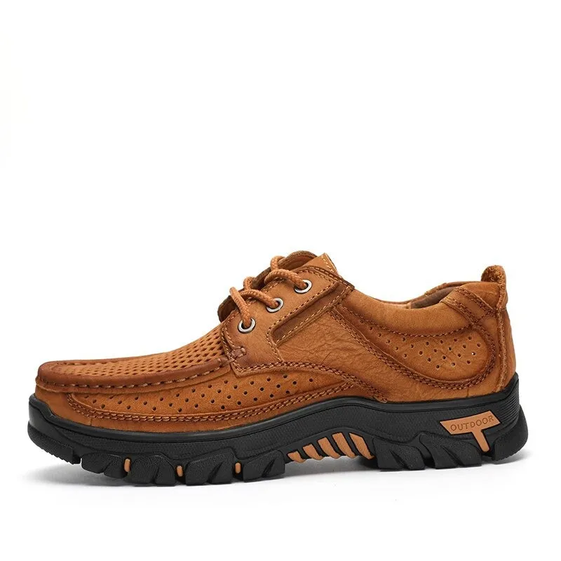 Leather Men Flats Loafers Shoes