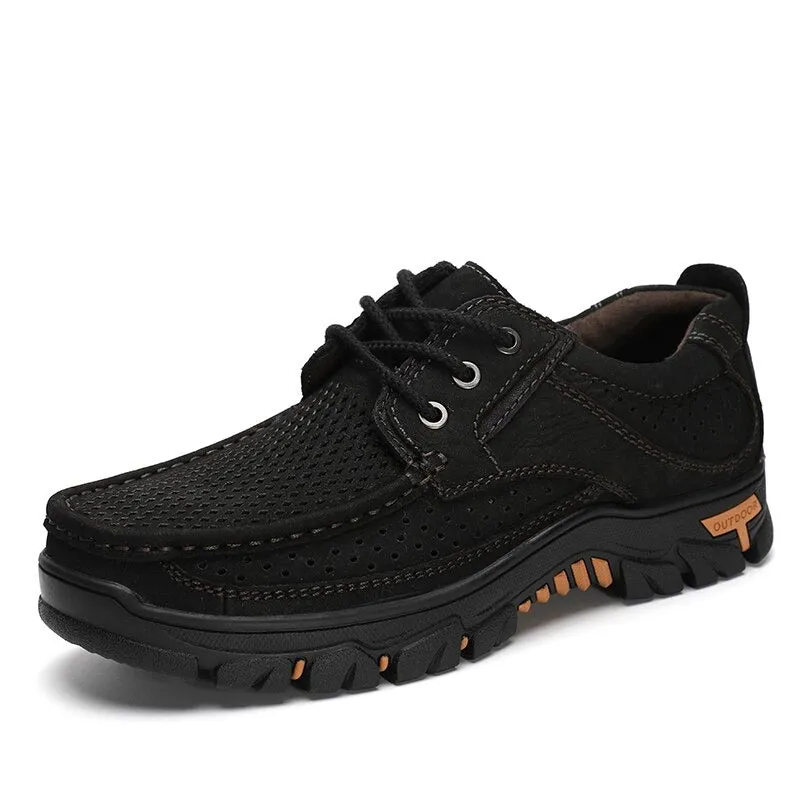 Leather Men Flats Loafers Shoes