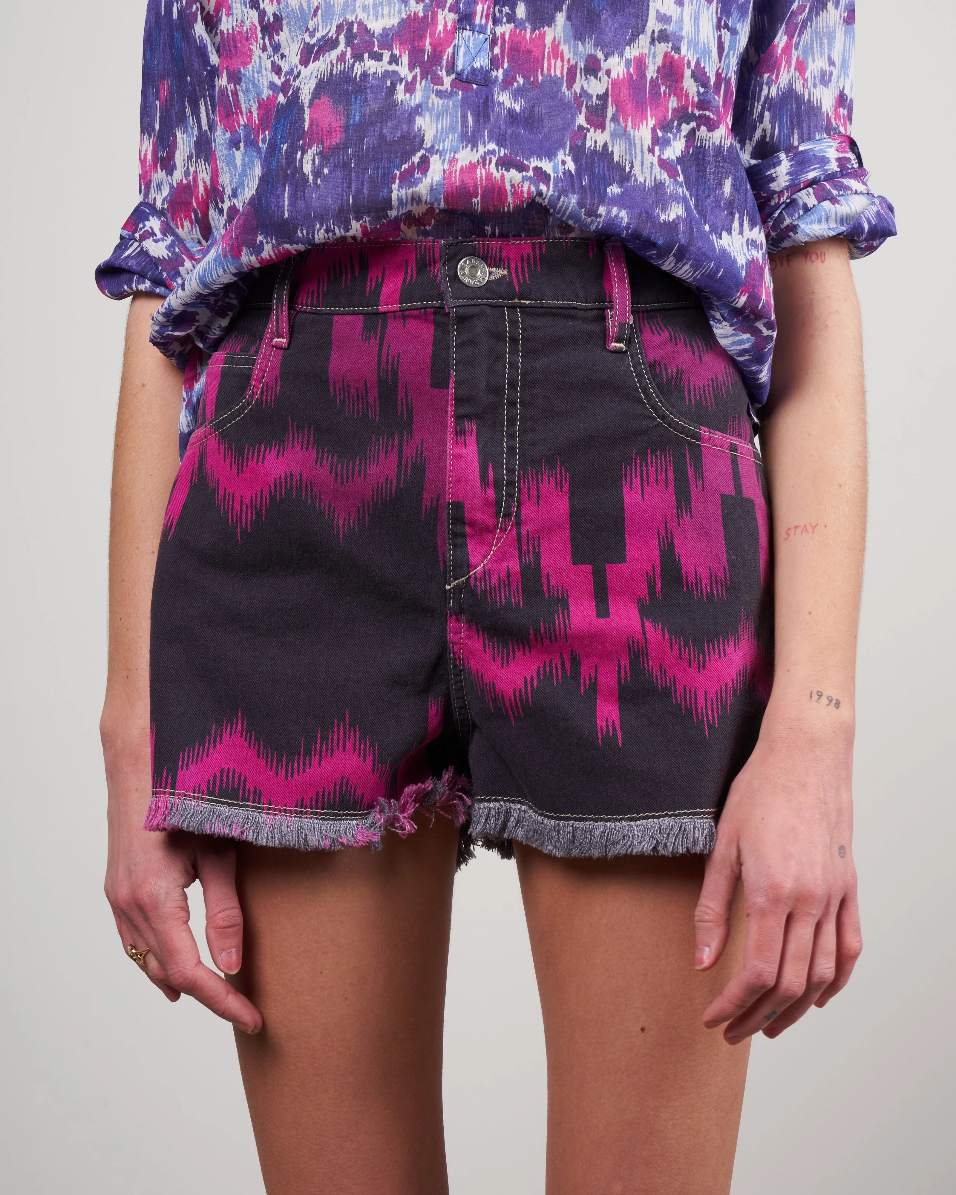 lesiao short - dark plum