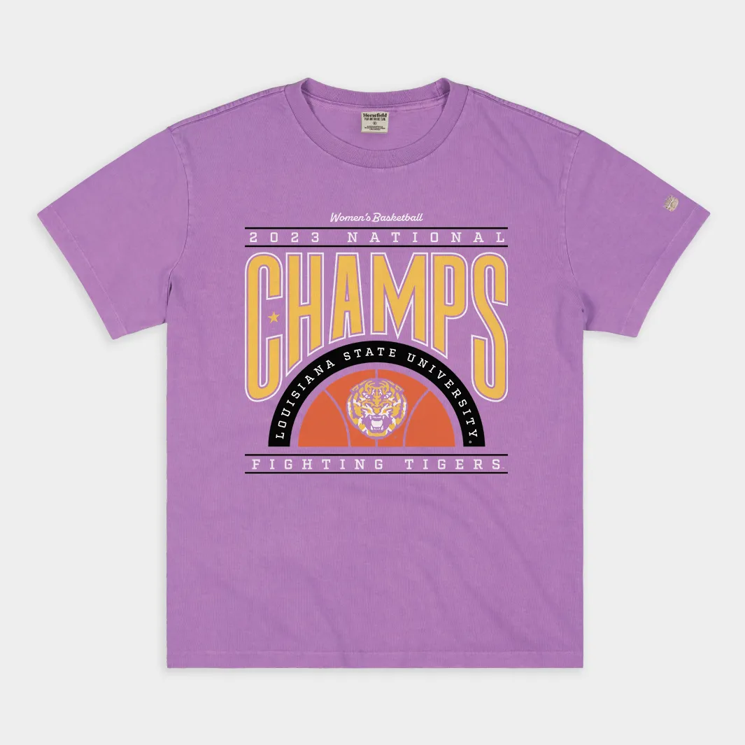 LSU Women's Basketball 2023 Champs Vintage Heavyweight Tee