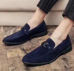 LuxMann Royalblau Slip-On Oxford Schuhe