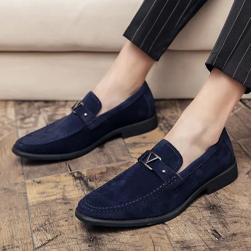 LuxMann Royalblau Slip-On Oxford Schuhe