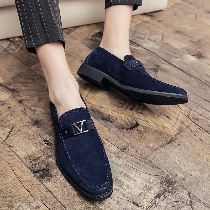 LuxMann Royalblau Slip-On Oxford Schuhe
