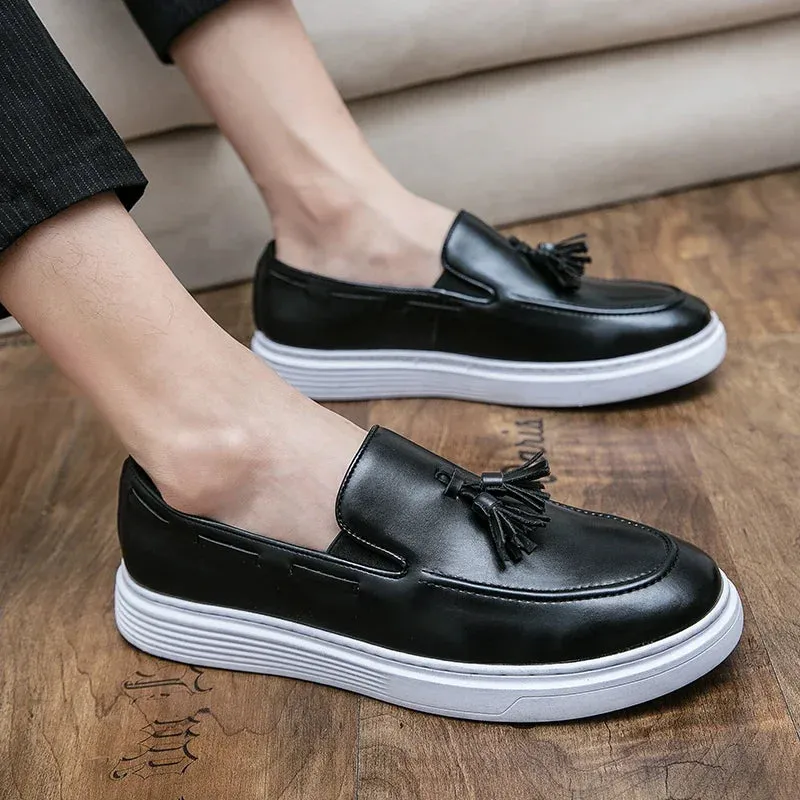 LuxusSchuhe Italienische Herren Slipper mit Quaste