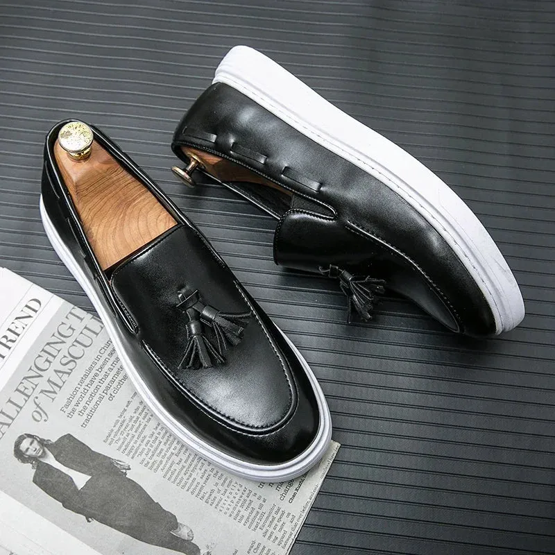 LuxusSchuhe Italienische Herren Slipper mit Quaste