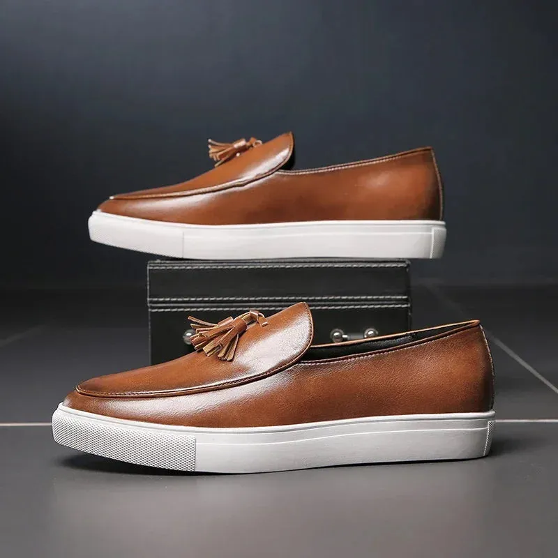 LuxusSchuhe Italienische Herren Slipper mit Quaste