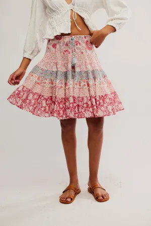 Many Layers Printed Skirt / Sun Faded Combo
