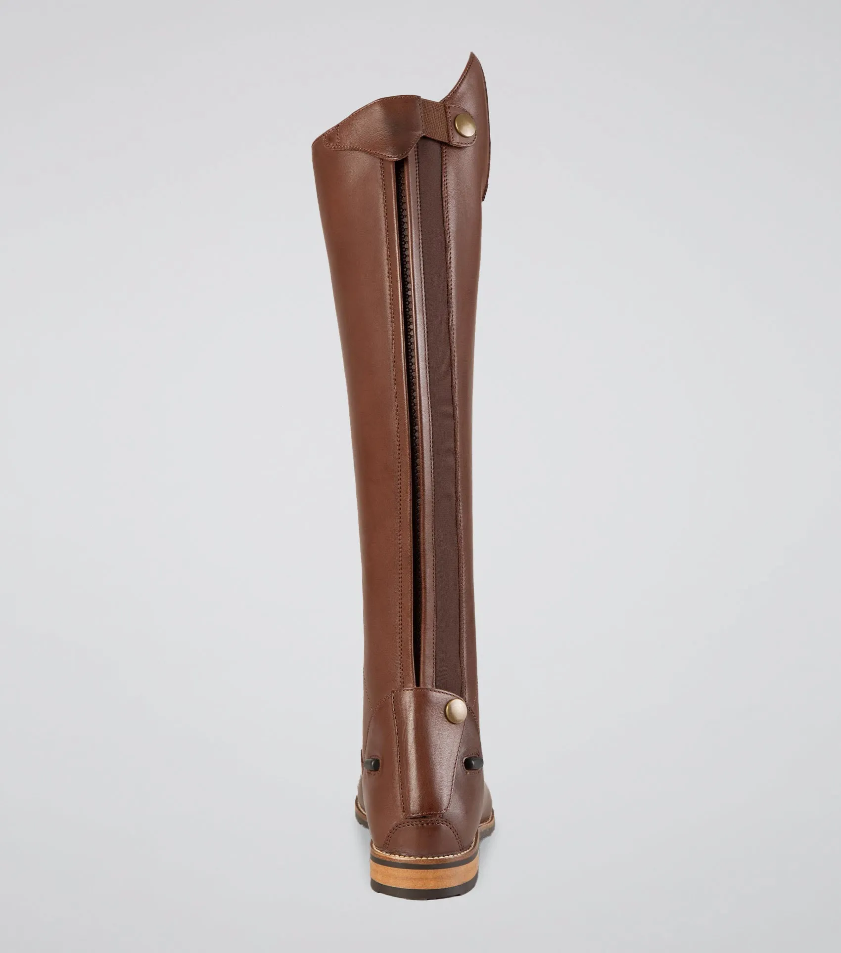 Maurizia Ladies Lace Front Tall Leather Riding Boots Brown (Regular Calf)