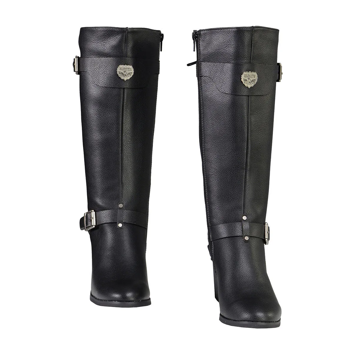 MBL9427 Women's Tall Black Back End Laced Riding Boots