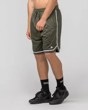 Mens 8" Basketball Shorts - Dark Khaki