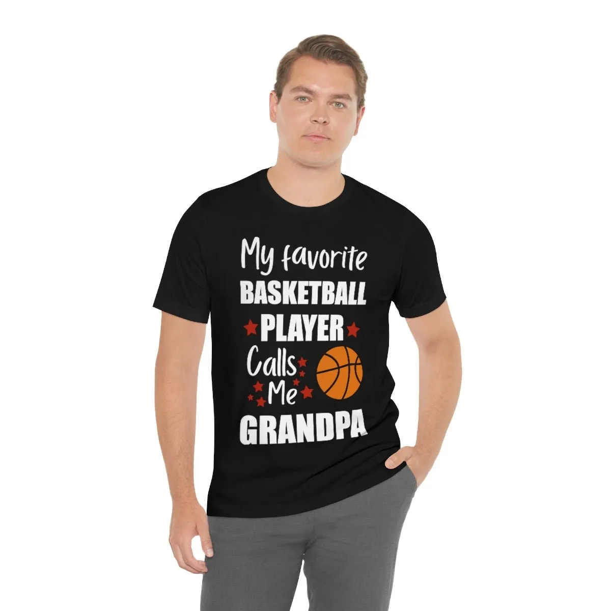 Men's Tee - My Favorite Basketball Player Calls Me Grandpa