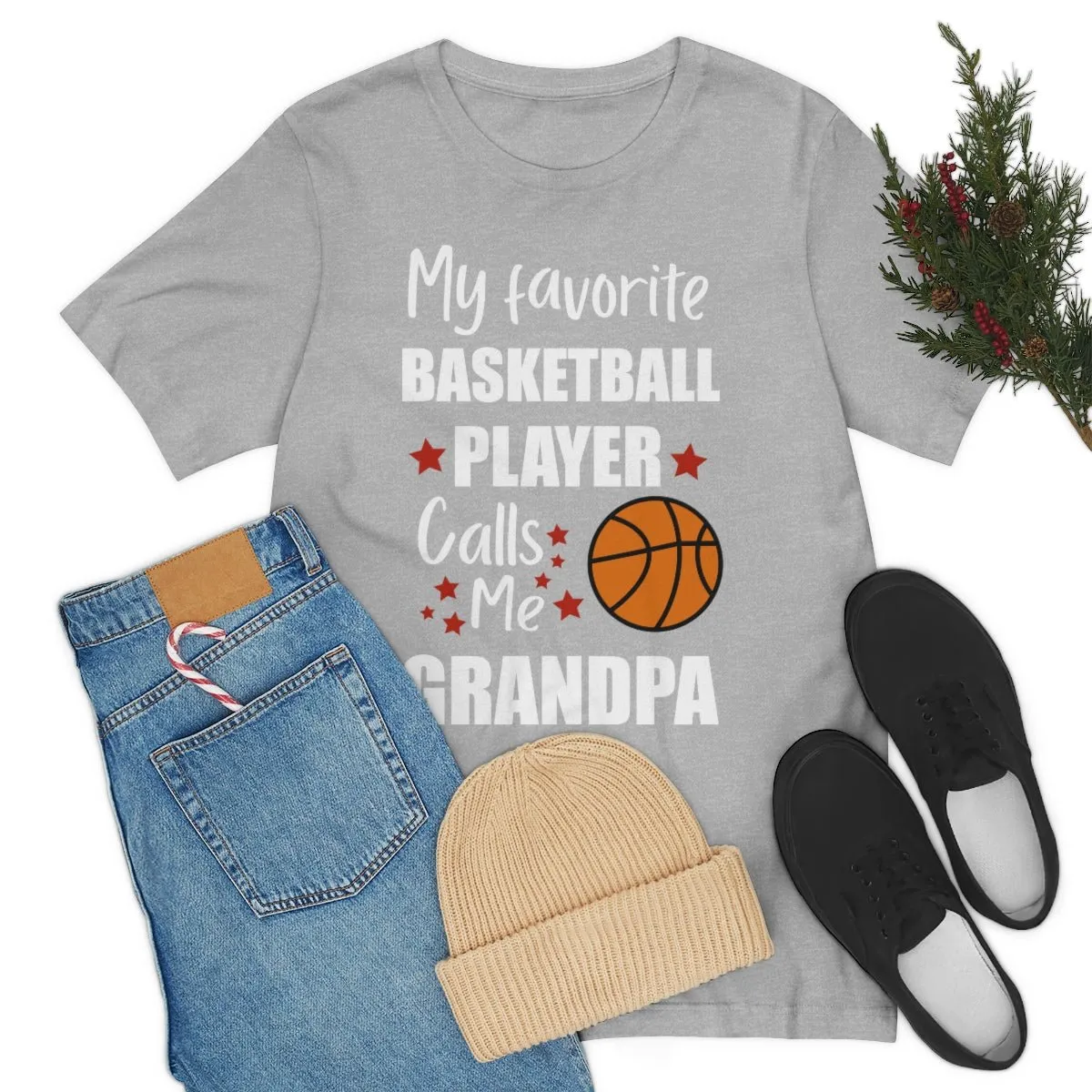 Men's Tee - My Favorite Basketball Player Calls Me Grandpa