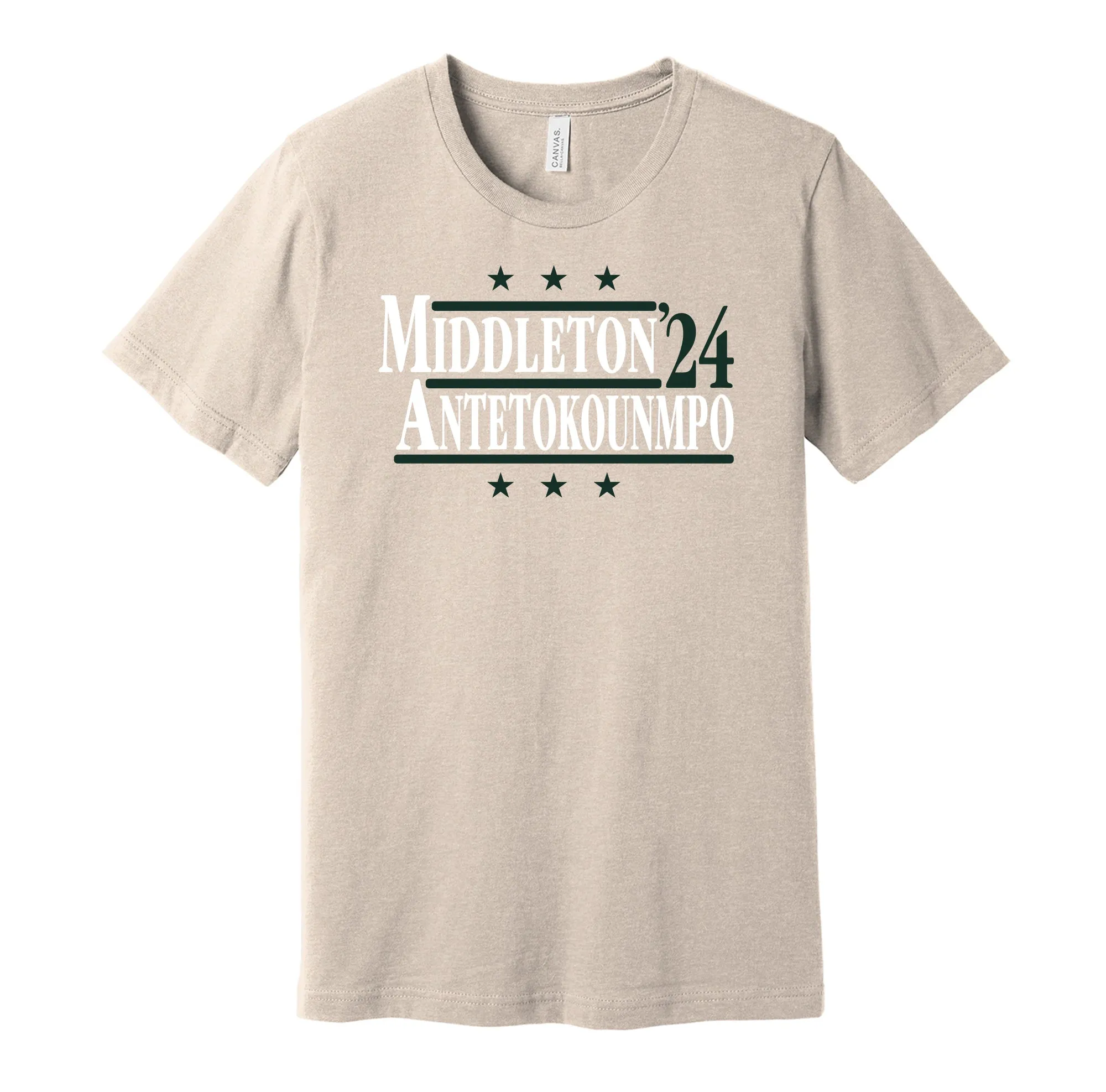 Middleton & Antetokounmpo '24 - Milwaukee Basketball Political Campaign Parody T-Shirt - Hyper Than Hype Shirts
