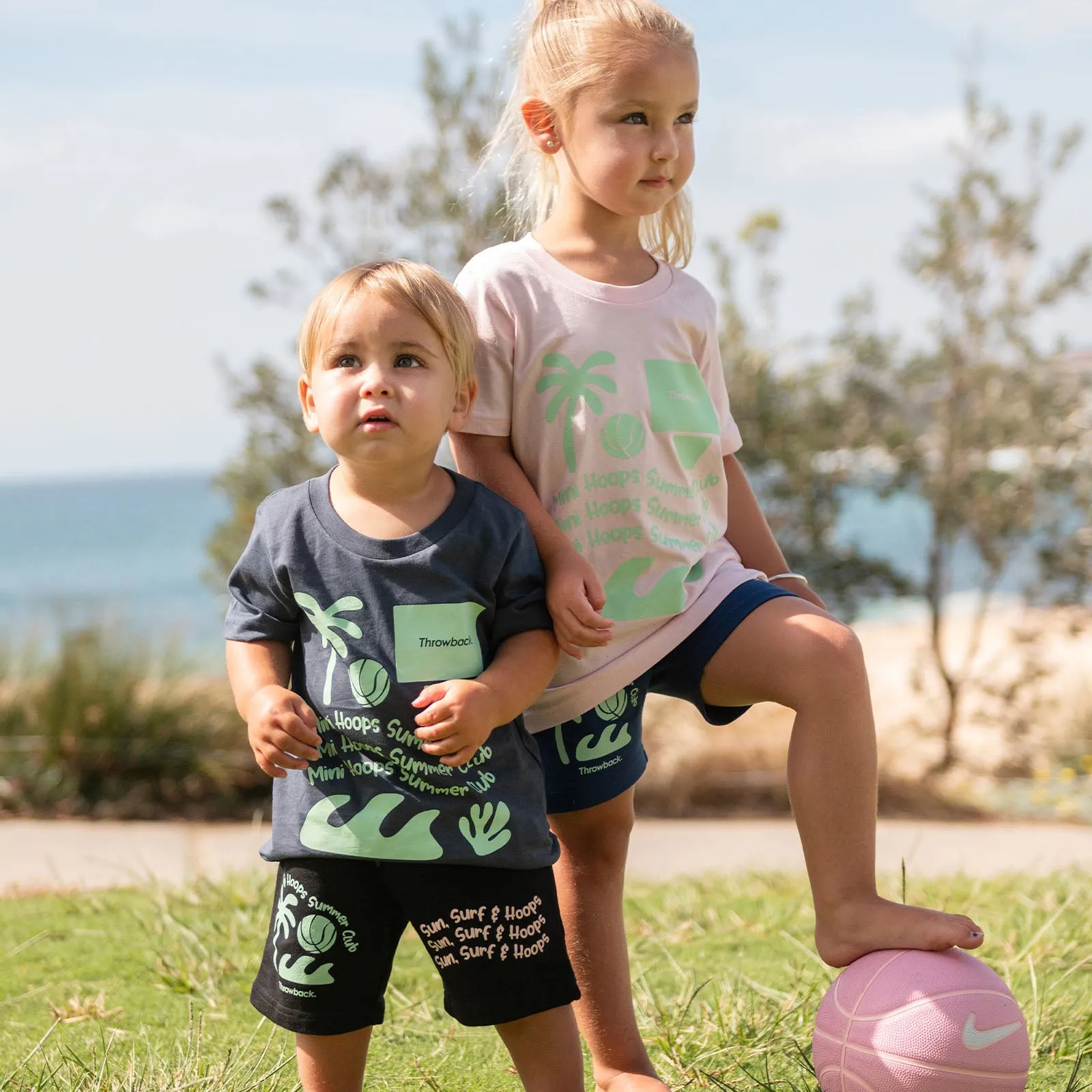 Mini Hoops Summer Club Kids T-Shirt - Pink