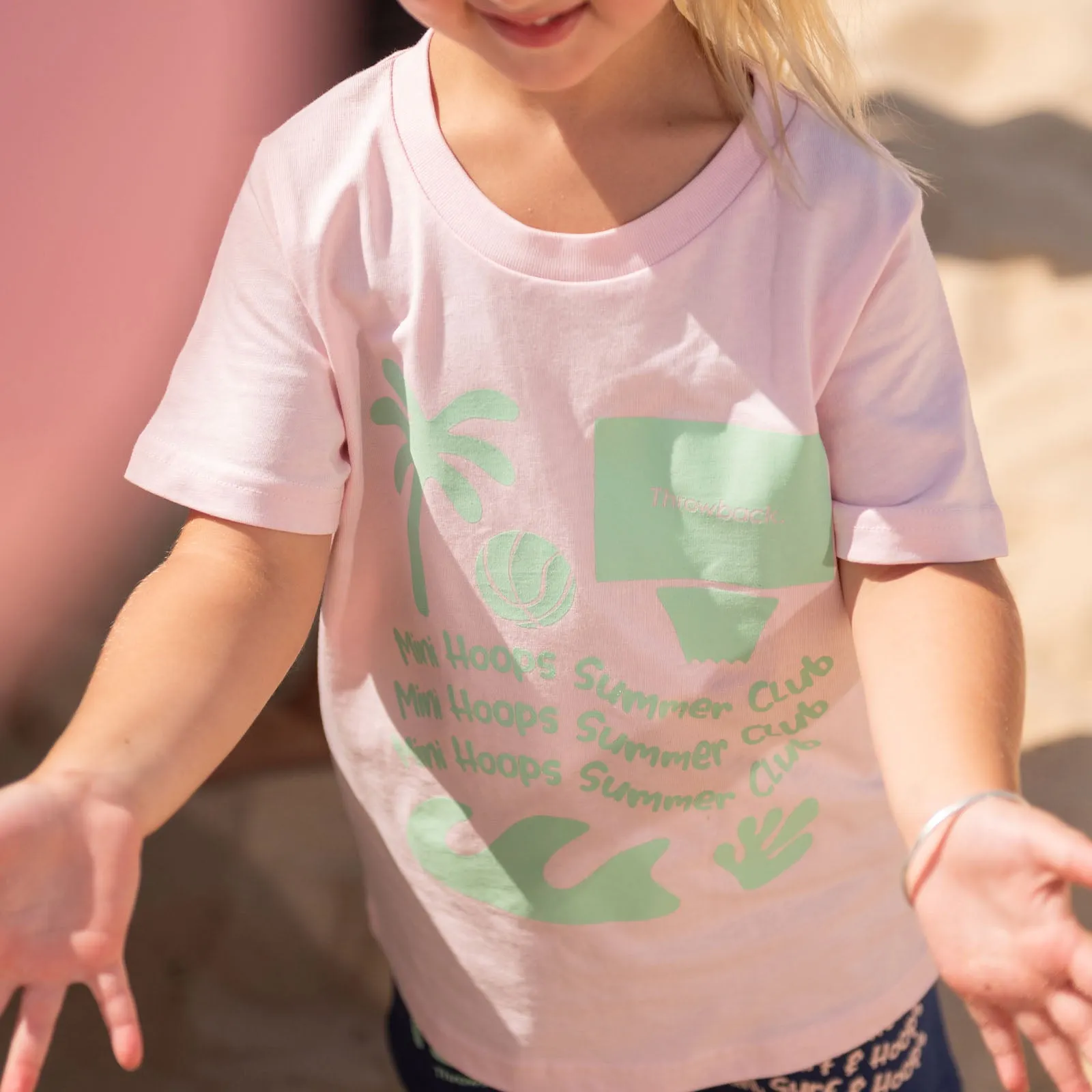 Mini Hoops Summer Club Kids T-Shirt - Pink