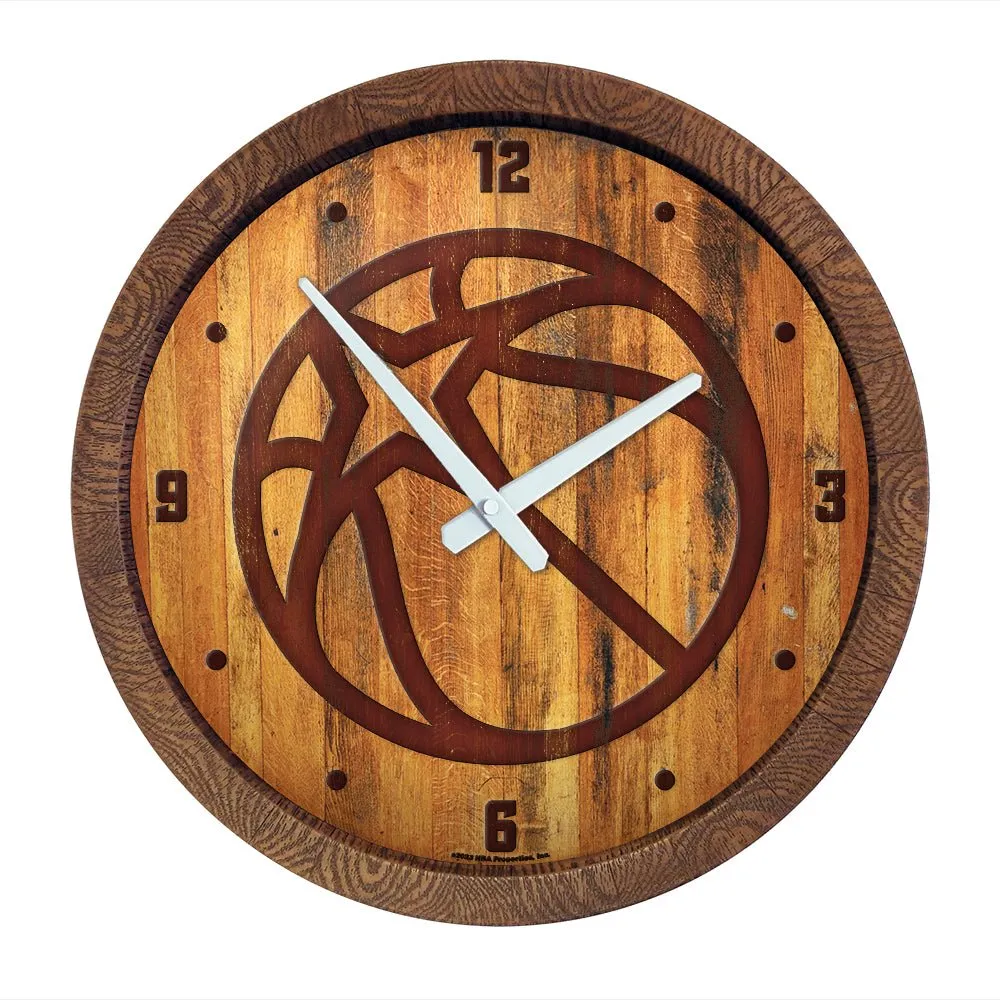 Minnesota Timberwolves: Logo - "Faux" Barrel Top Clock