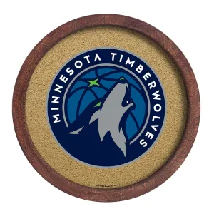Minnesota Timberwolves: "Faux" Barrel Framed Cork Board