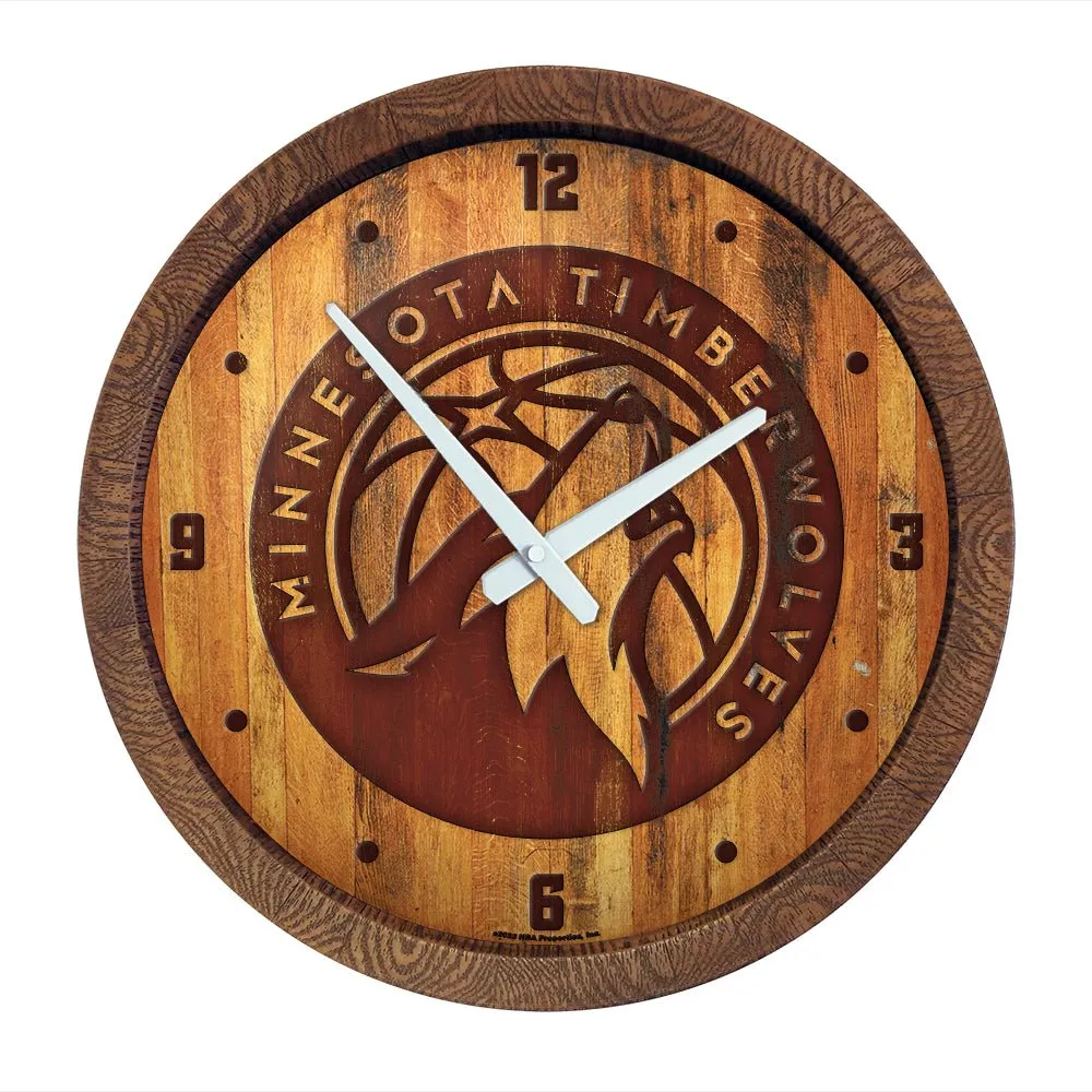 Minnesota Timberwolves: "Faux" Barrel Top Clock